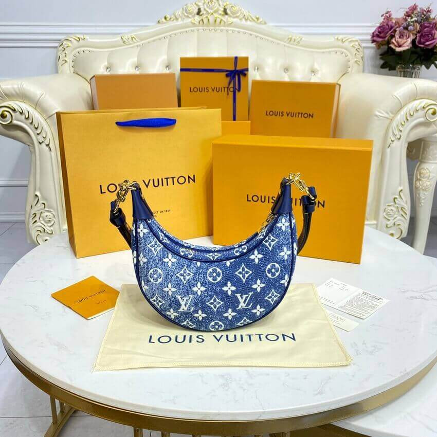 Louis Vuitton Monogram Denim Loop Bag M81166 Blue