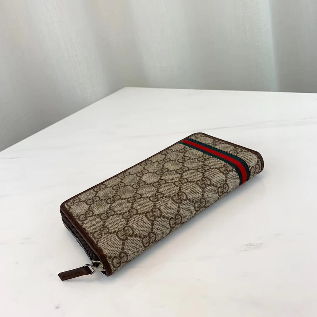 Gucci GG Supreme  Zip Around Wallet 291105