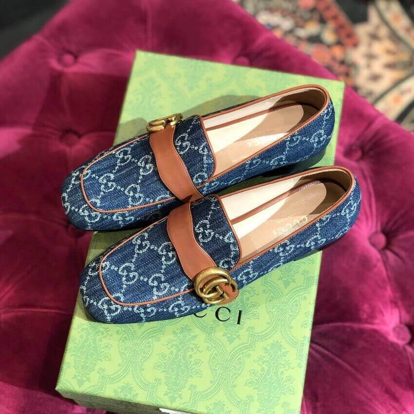 Gucci Tennis 1977 GG Denim Loafer