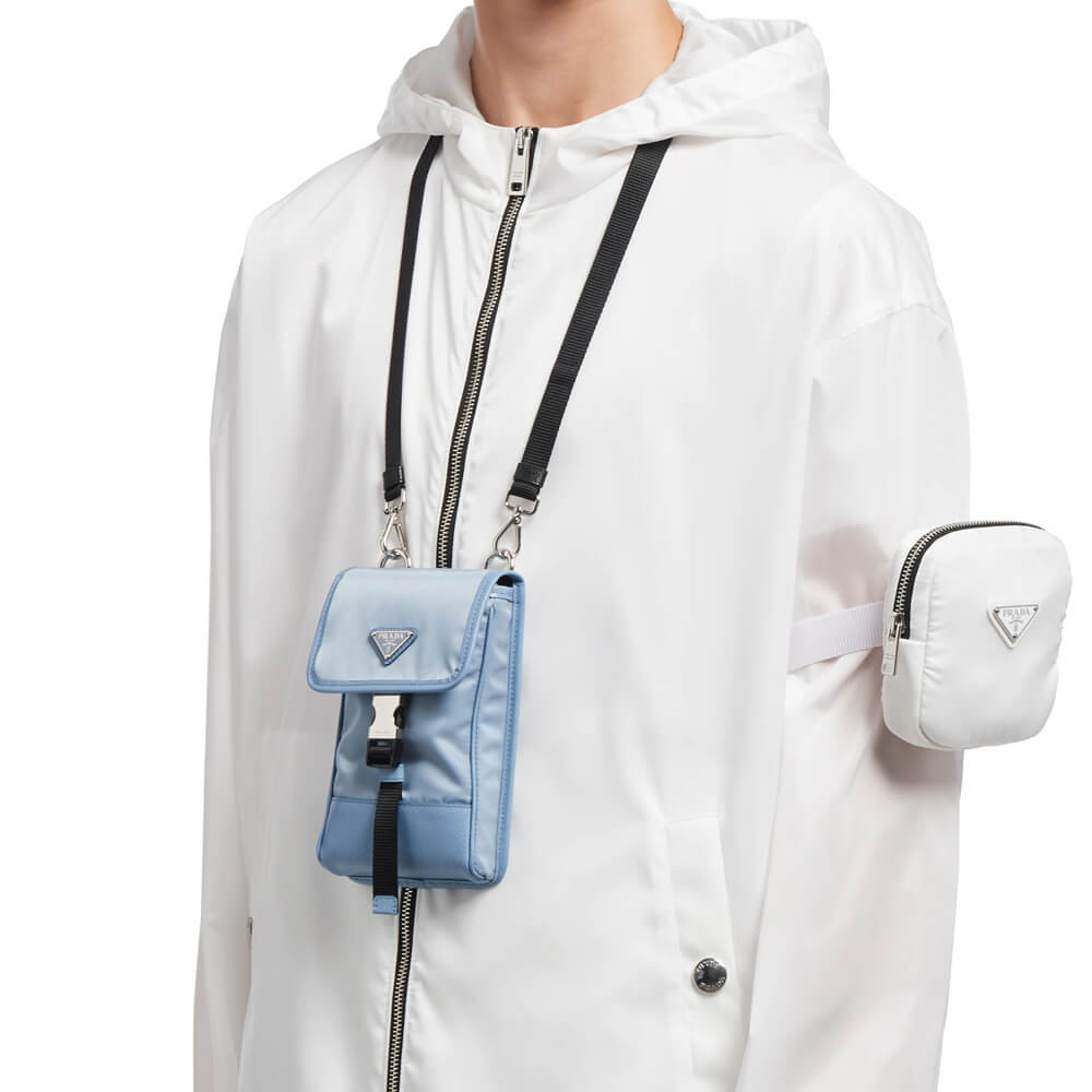 Prada Nylon and Saffiano Leather Smartphone Case 2ZH109