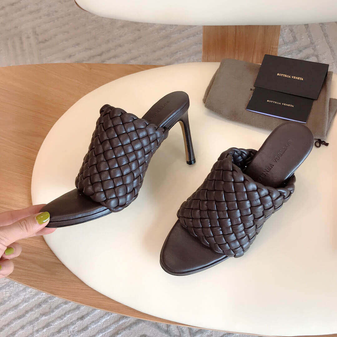 Bottega Veneta BV Curve Sandals 621340 Dark Coffee