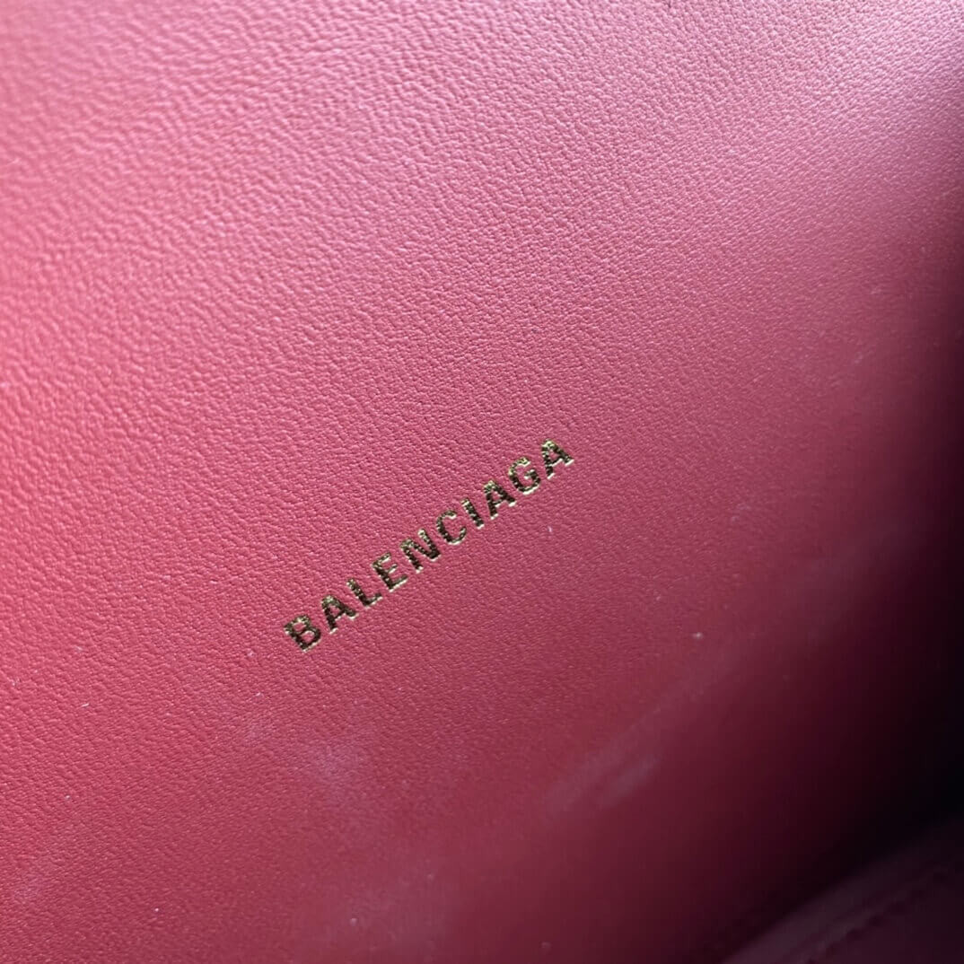 Balenciaga Hourglass XS Croc-Effect Leather Tote