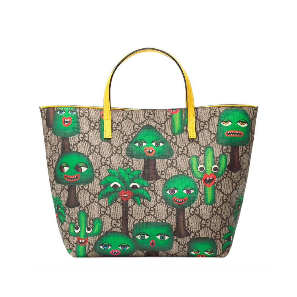 Gucci Childrens GG Smiling Plants Tote 410812