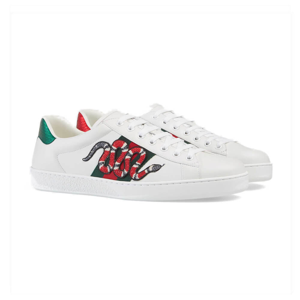 Gucci Ace Kingsnake Embroidered Sneaker 456230