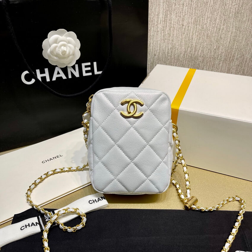 Chanel Mini Camera Bag Iridescent Grained Calfskin Bag AS2857