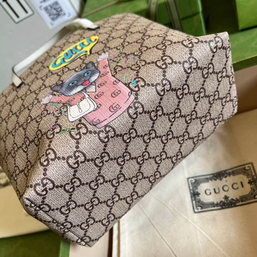 Gucci Childrens Cat Print Tote 410812
