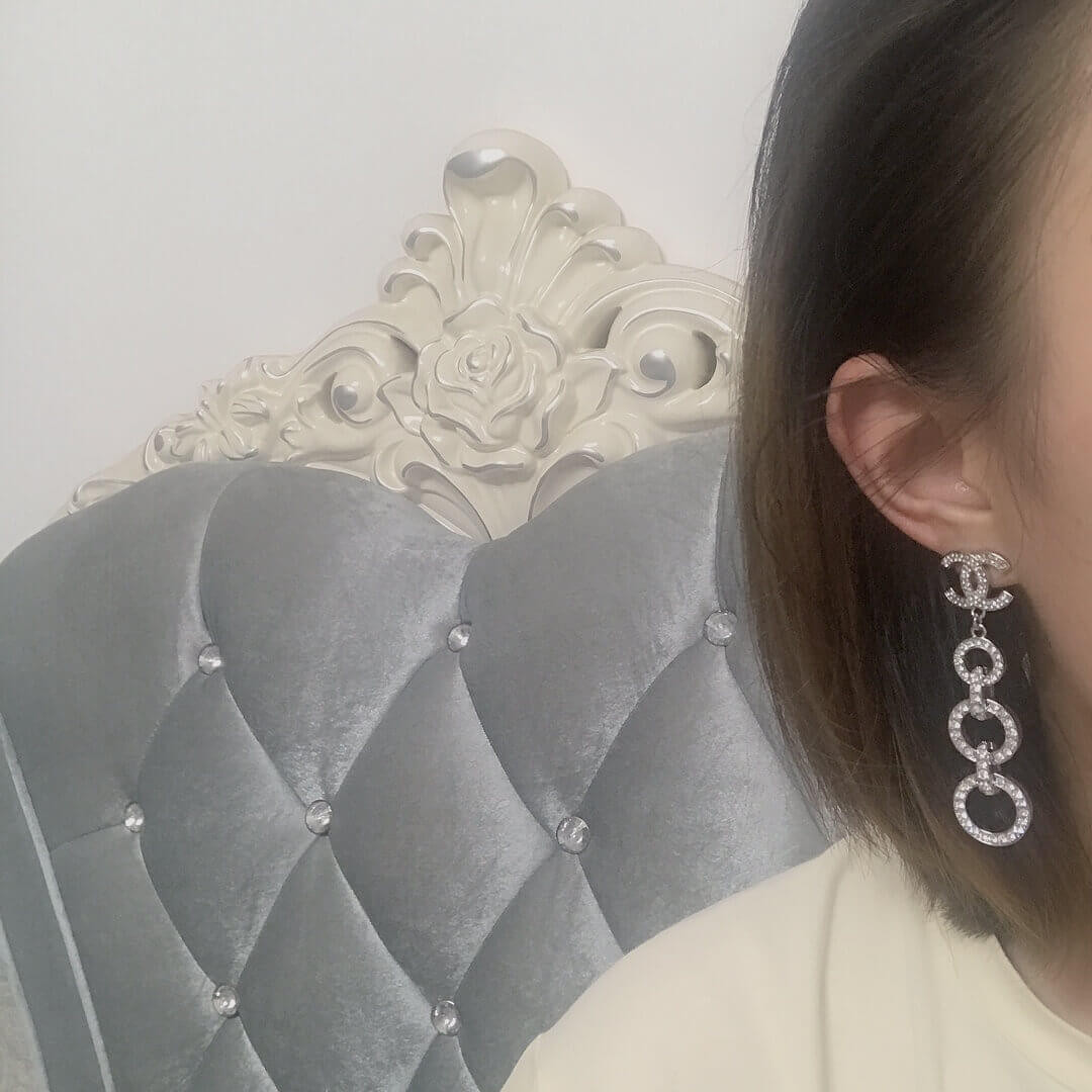Chanel Icon Chain Party Style Elegant Style Earrings AB4038