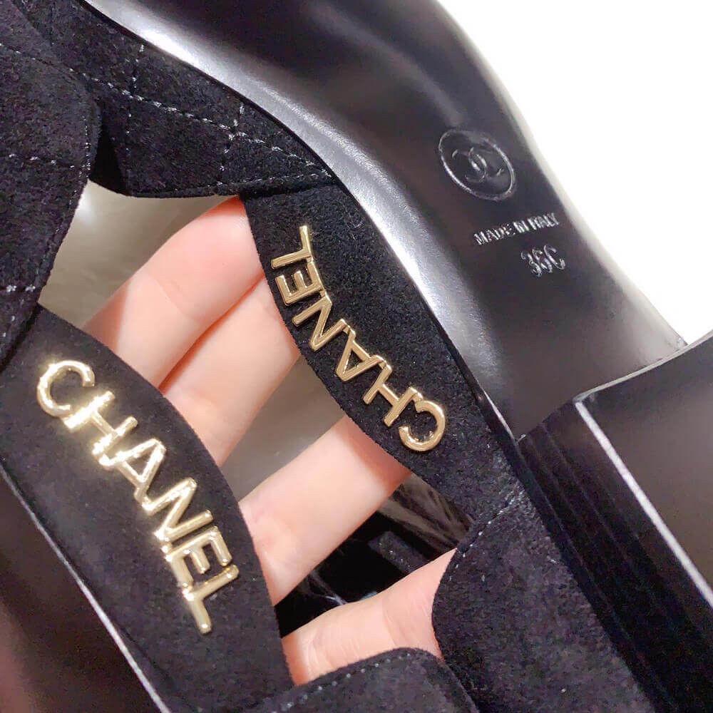 Chanel Suede Calfskin & Grosgrain Mary Janes G36048