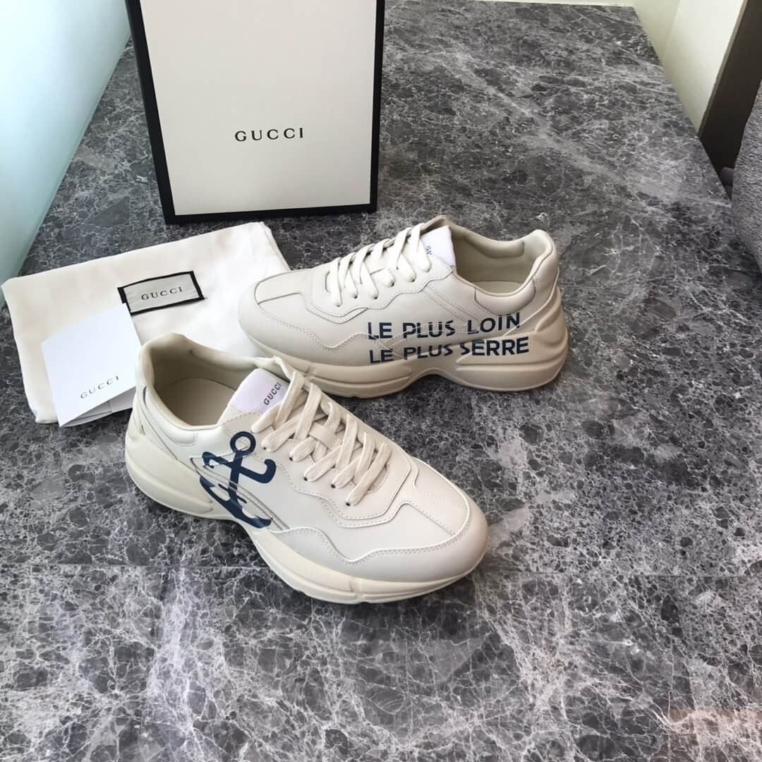 Gucci Anchor Rhyton Leather Sneaker 550049