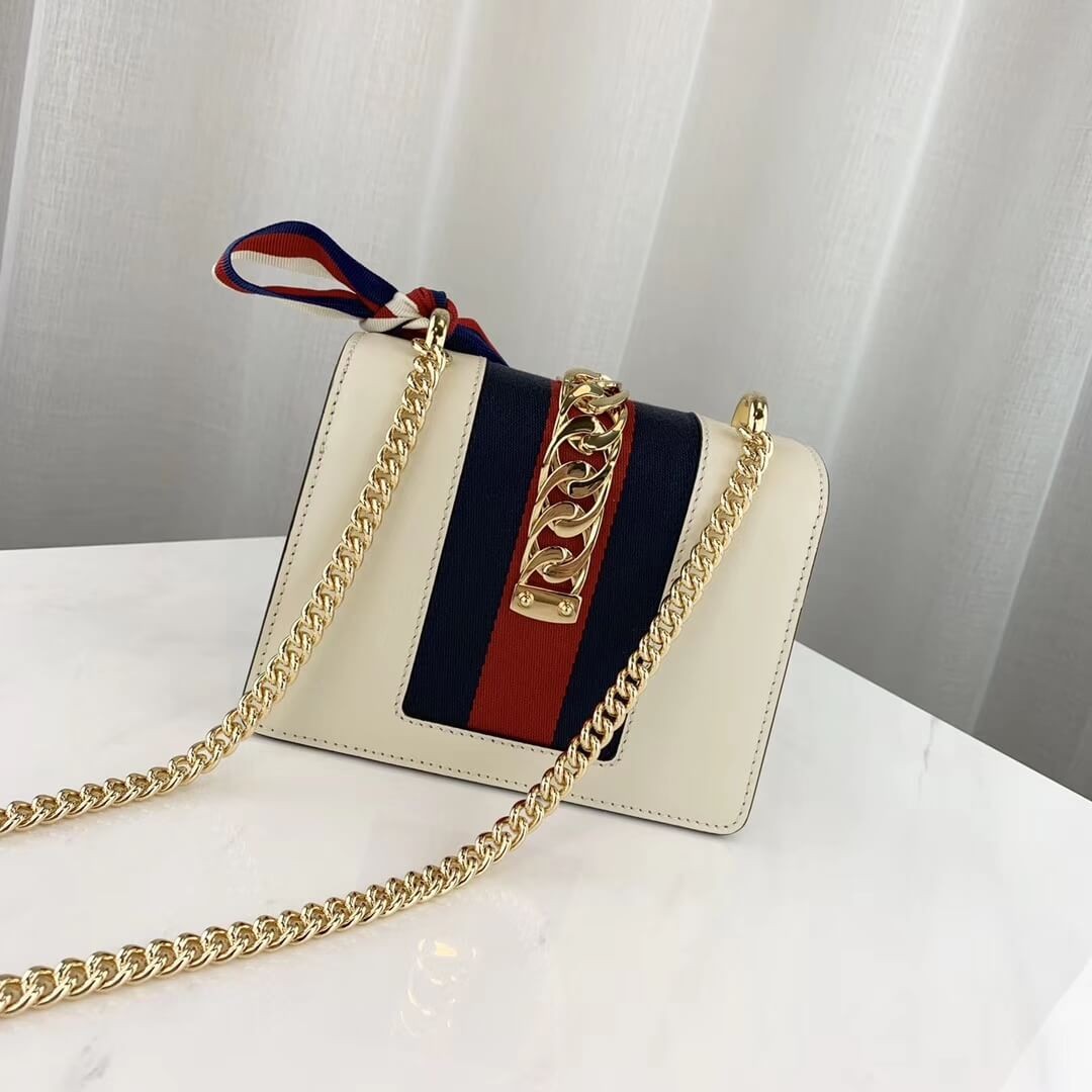Gucci Sylvie Leather Mini Chain Bag 431666