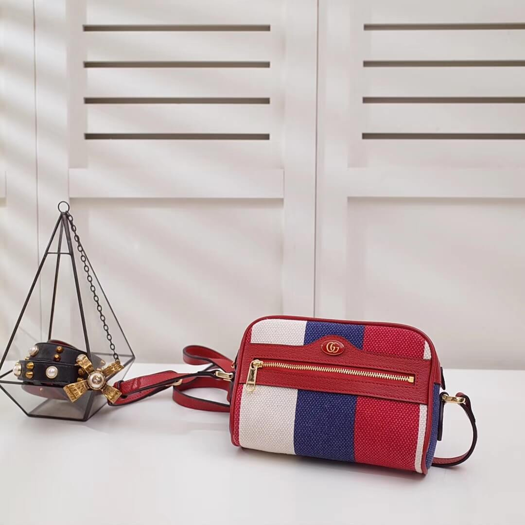 Gucci Ophidia Sylvie Stripe Canvas Mini Bag 517350