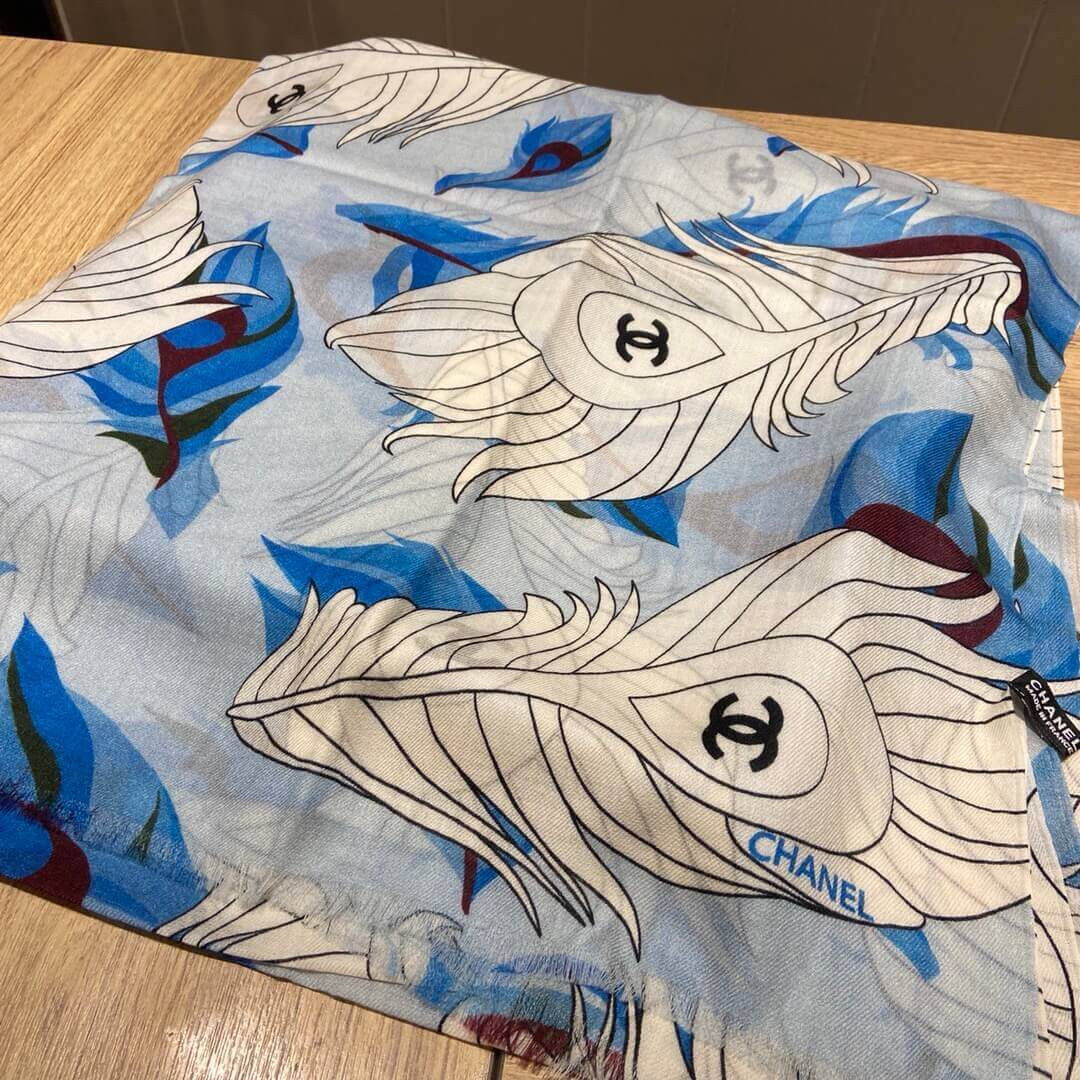 Chanel Cashmere CC Scarf A0341