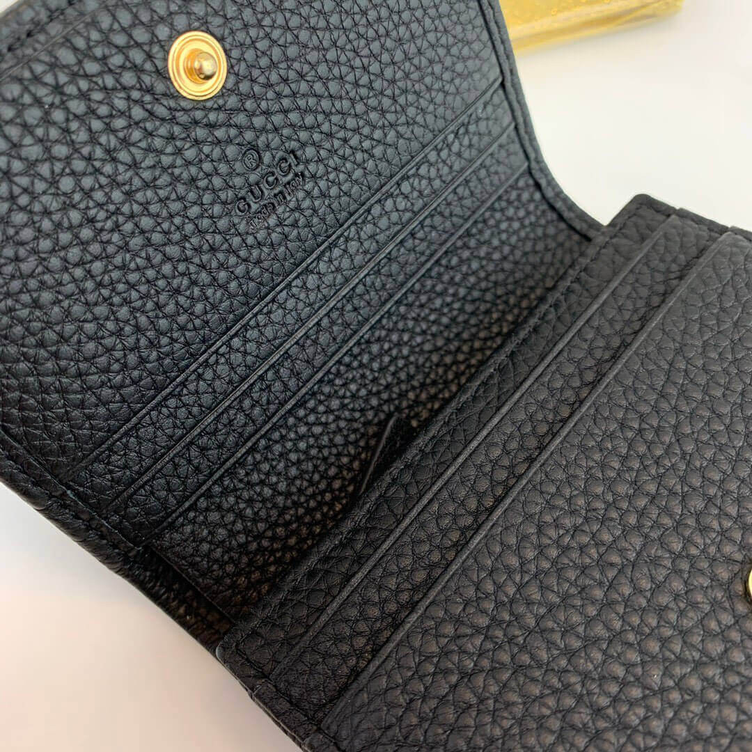 Gucci Leather Card Case Wallet 456126