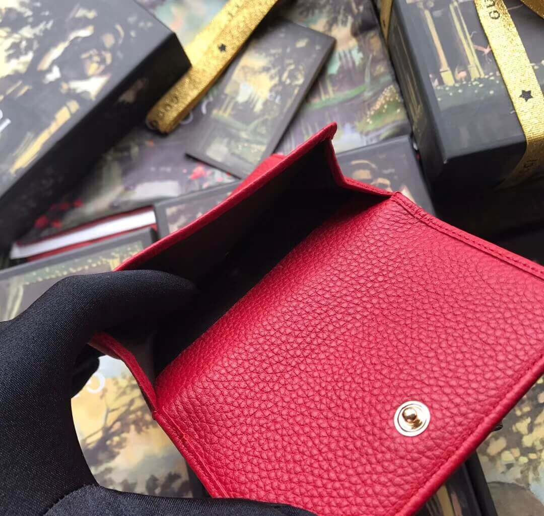 Gucci Leather French Flap Wallet 456122