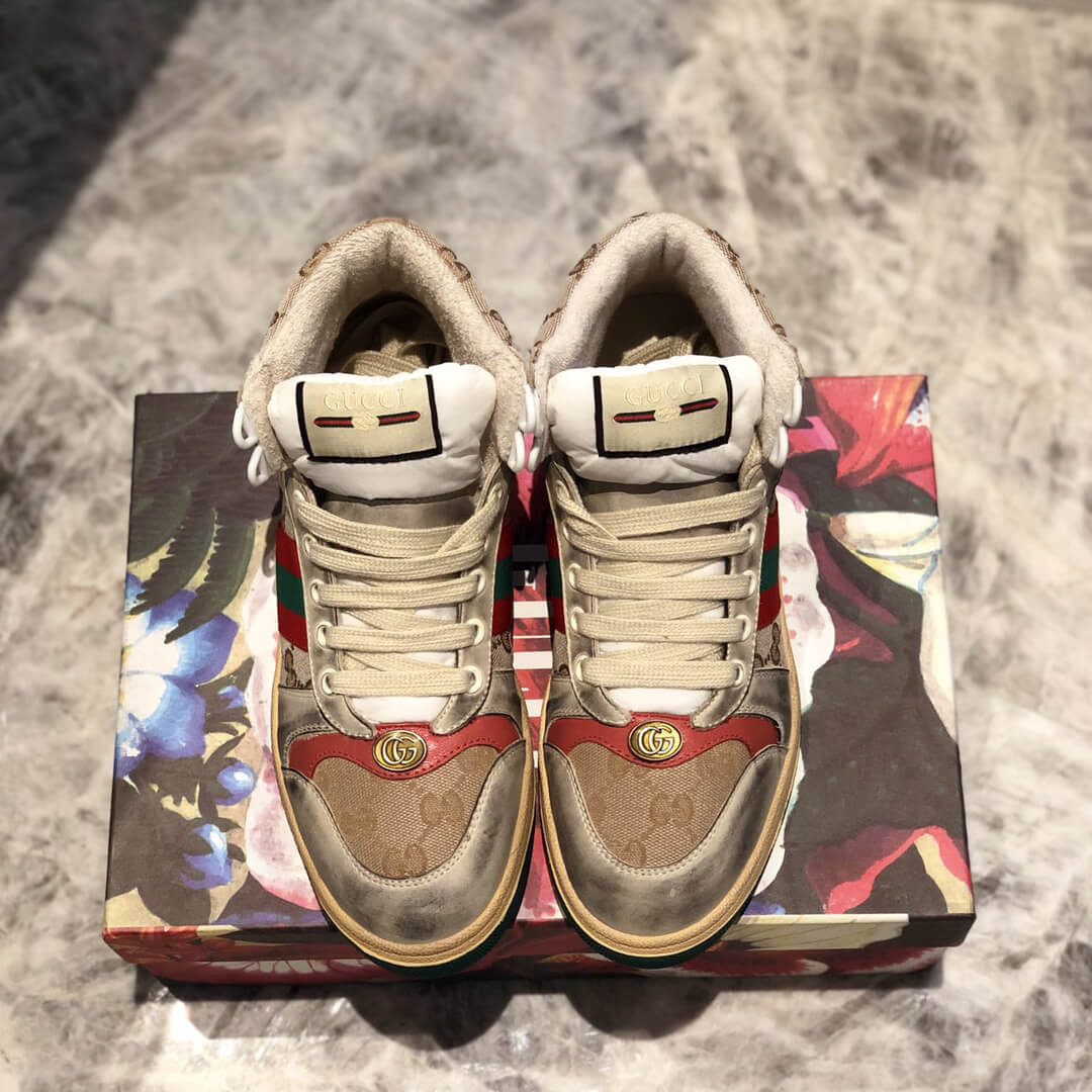 Gucci Screener GG High-Top Sneaker 563730 Pink