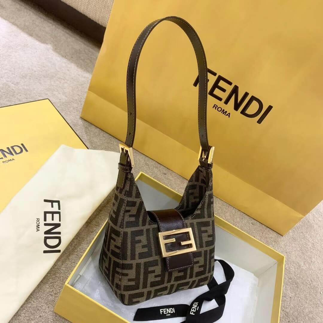 Fendi Vintage Zucca Shoulder Bag H016