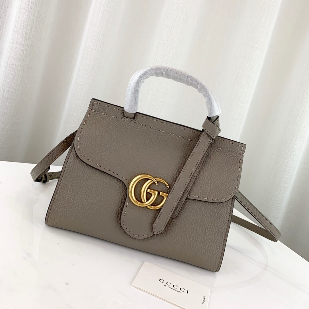Gucci GG Marmont Leather Top Handle Shoulder Bag 442622