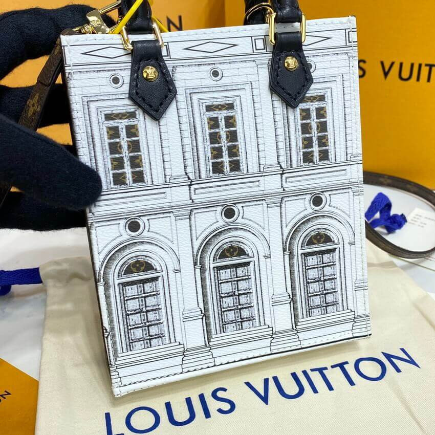 Louis Vuitton Printed Matte Calf Leather Petit Sac Plat M80991