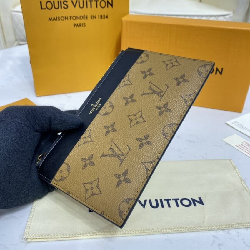 Louis Vuitton Monogram Reverse Slim Purse M80390