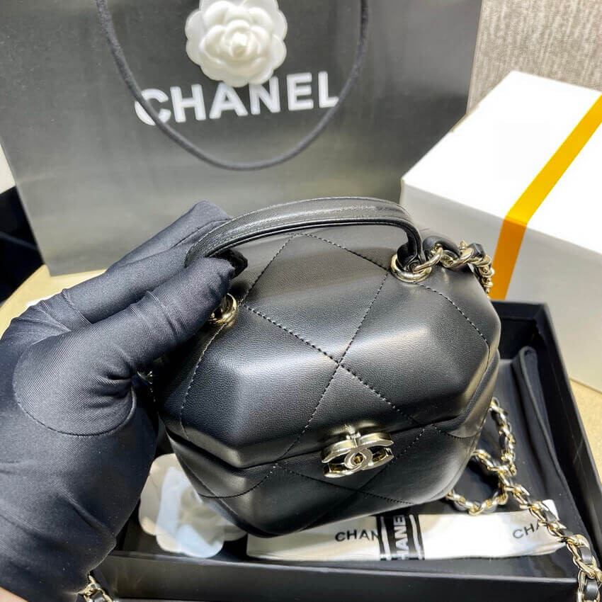 Chanel Lambskin Small Vanity Case AS2630 Black