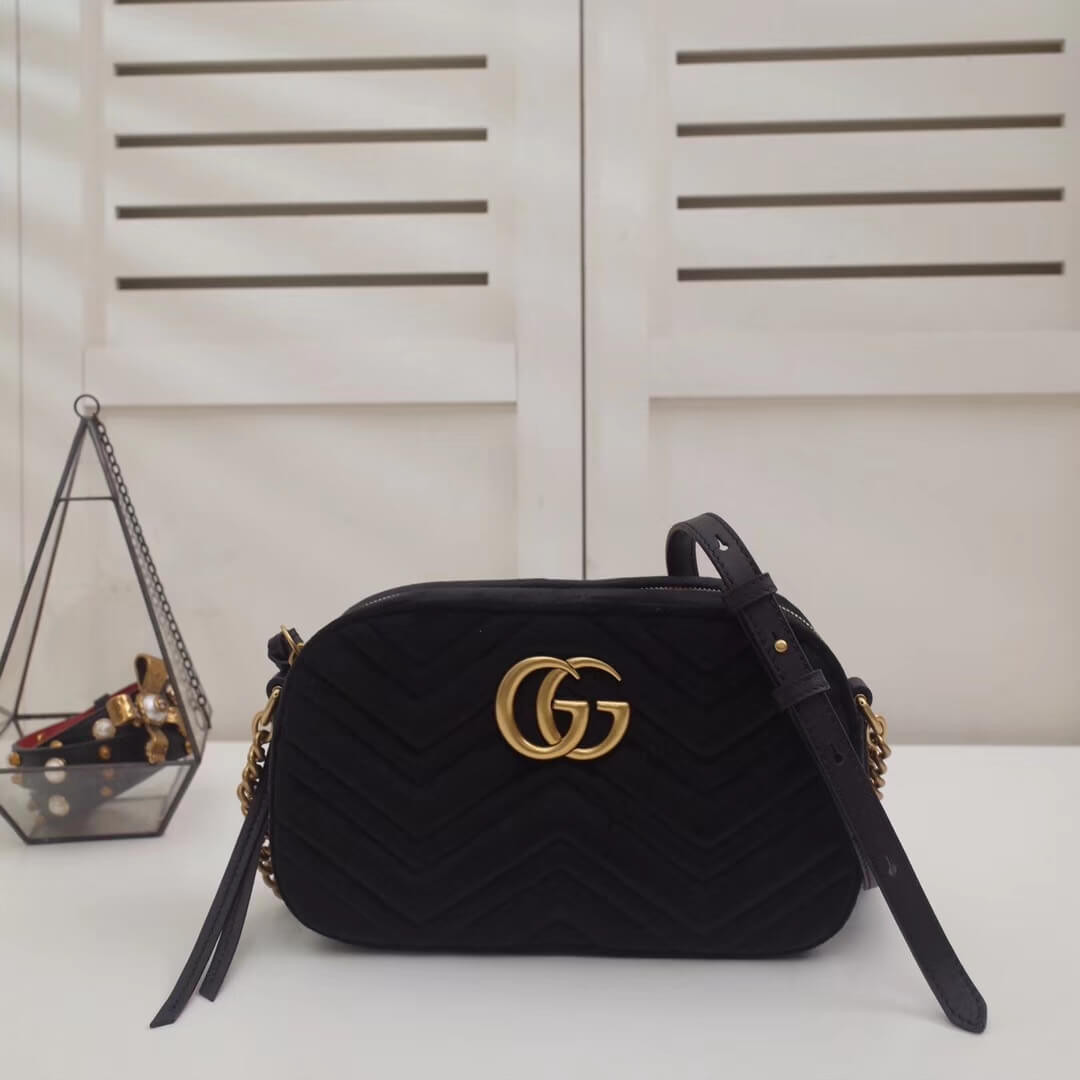 Gucci GG Marmont Velvet Small Shoulder Bag 447632