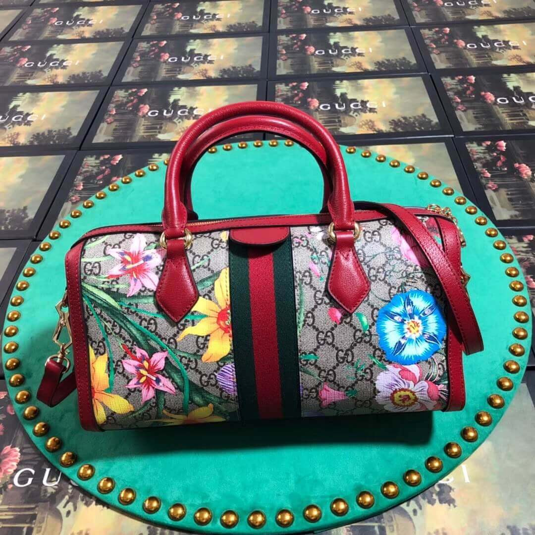 Gucci Ophidia GG Flora Medium Top Handle Bag 524532