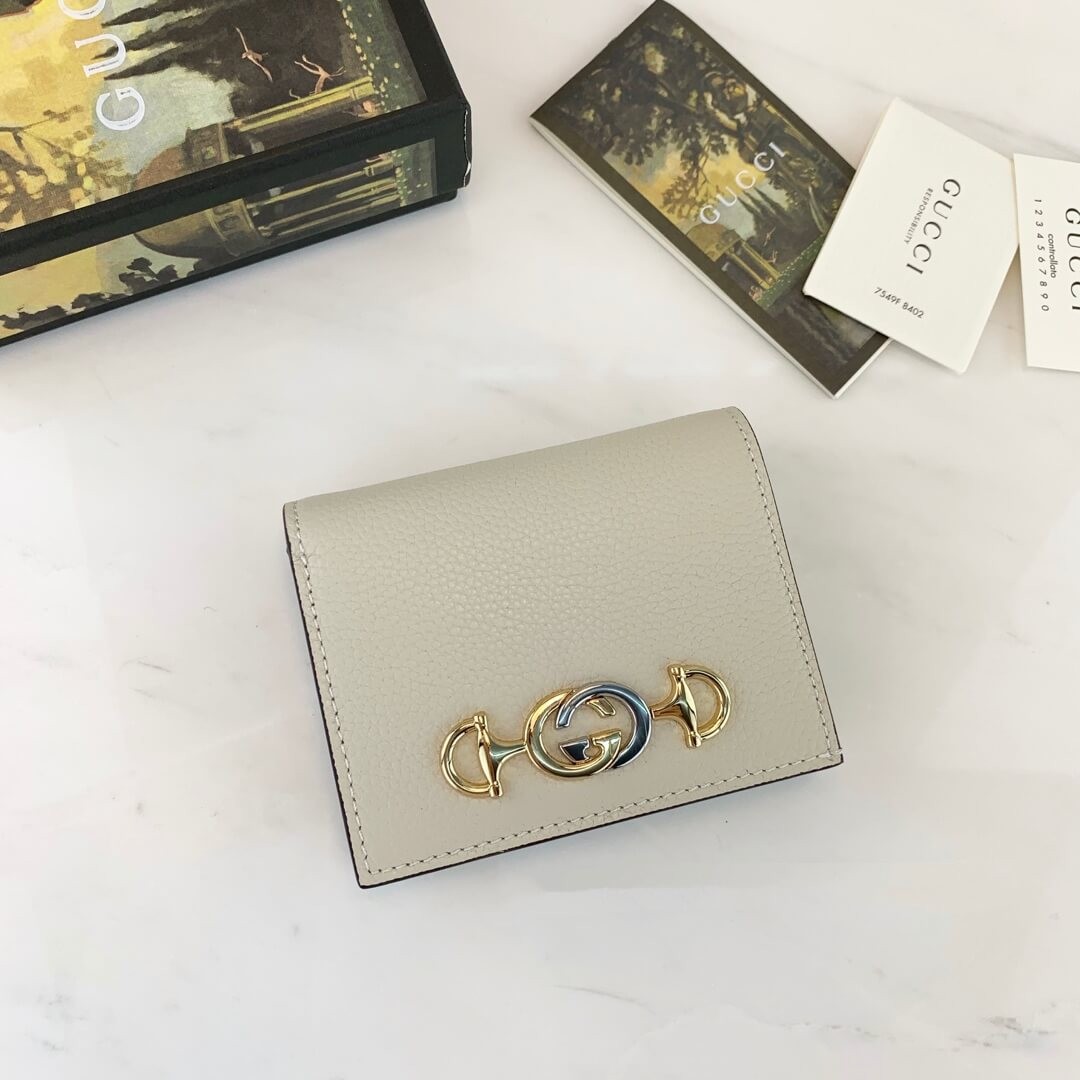 Gucci Zumi Grainy Leather Card Case Wallet 570660