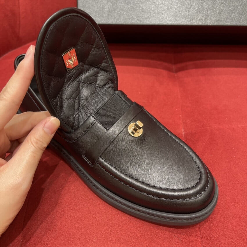 Chanel Black Lambskin Loafer G36646