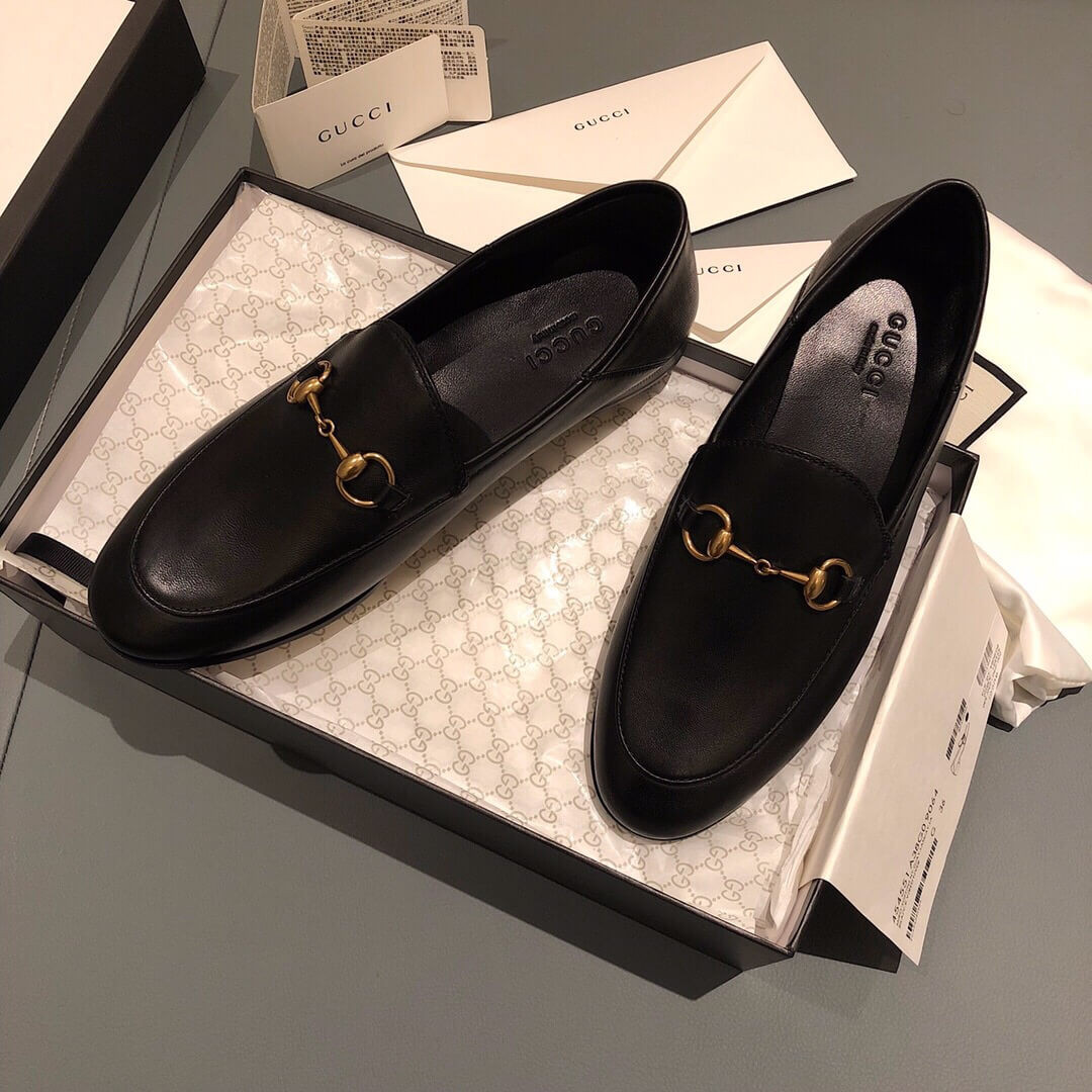 Gucci Leather Horsebit Loafer 414998 Black