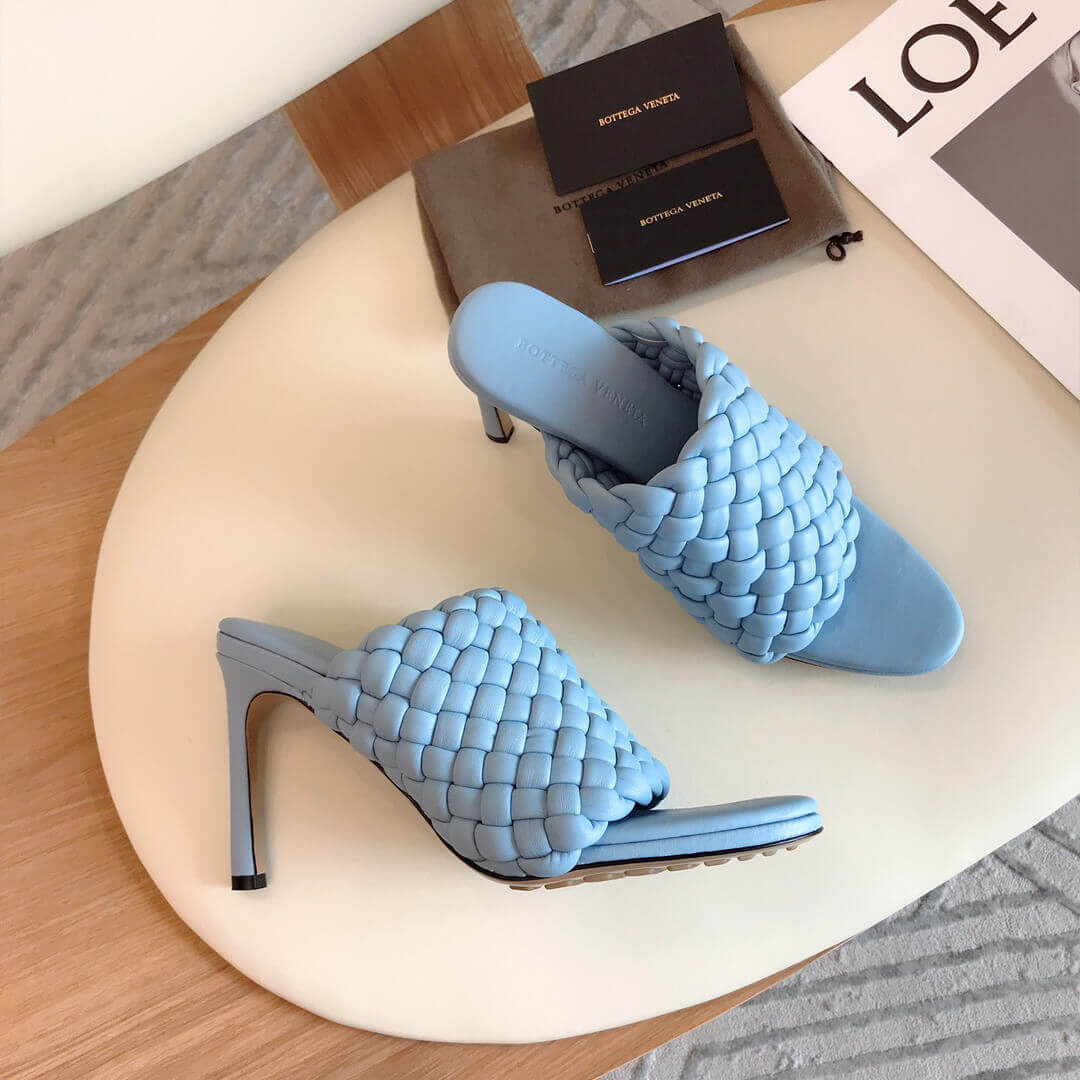 Bottega Veneta BV Curve Sandals 621340 Light Blue