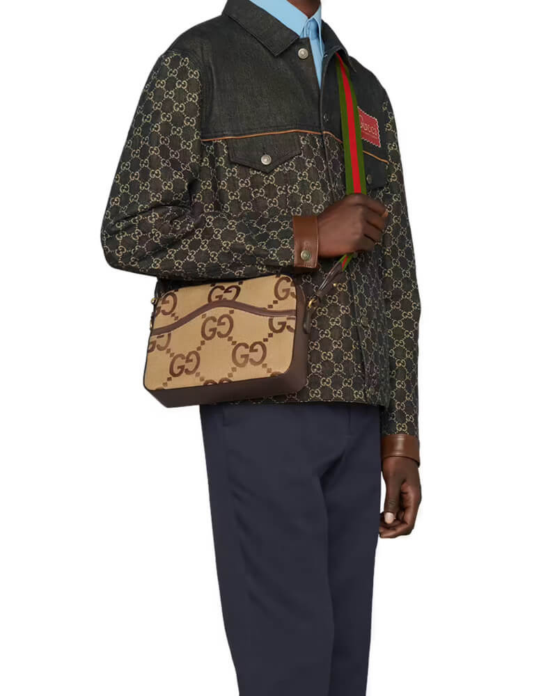 Gucci Messenger Bag With Jumbo GG 675891