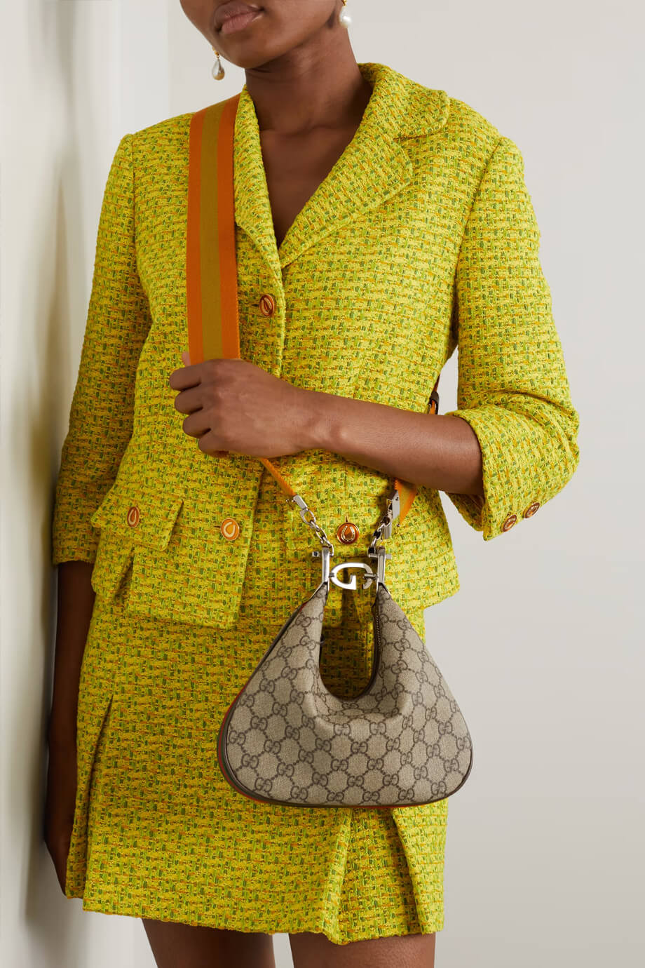 Gucci GG Supreme Attache Small Shoulder Bag 699409 Coffee