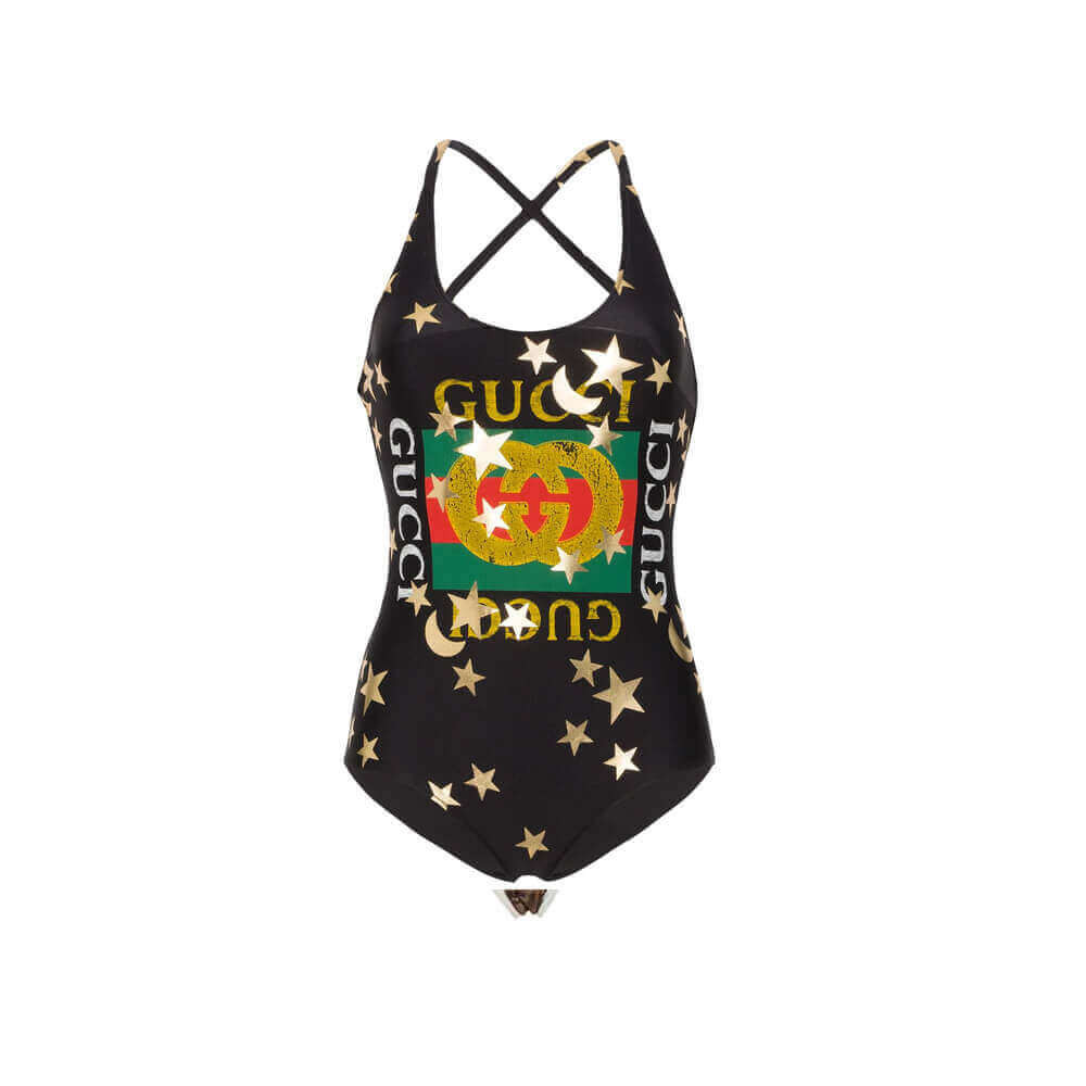 Gucci Sparkling Logo-Print Swimsuit 501899