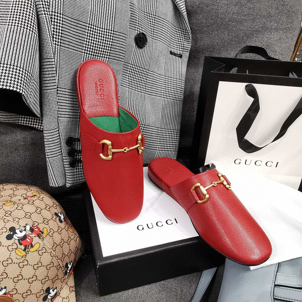Gucci Leather Slipper 604075 Red