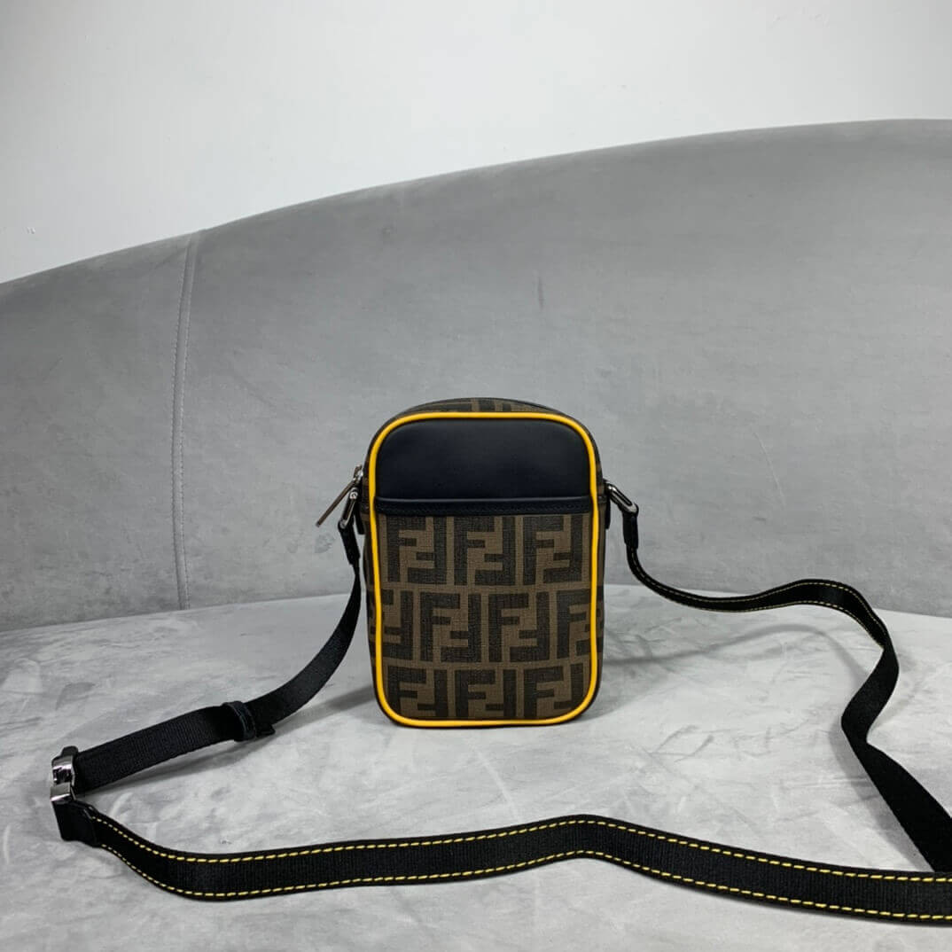 Fendi Small Messenger Bag In PU and Leather 7VA456