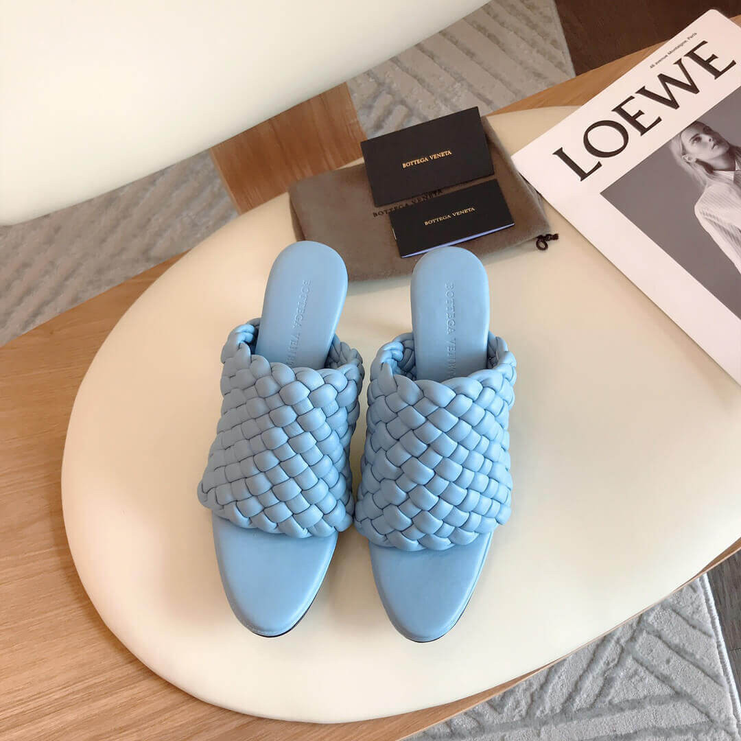 Bottega Veneta BV Curve Sandals 621340 Light Blue