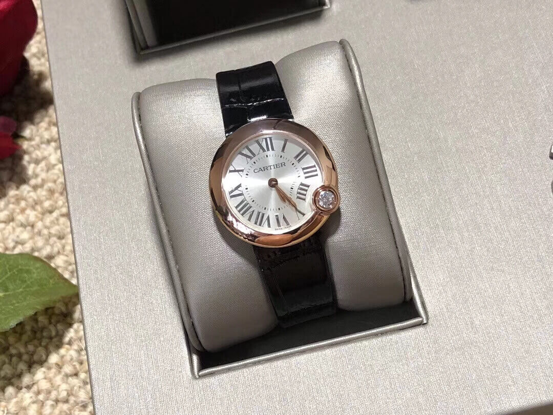 Cartier Ballon Blanc De Rose Gold Quartz Watch WGBL0002