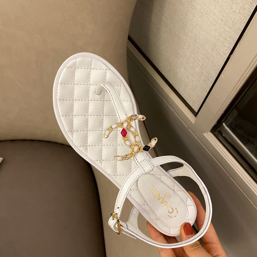 Chanel Quilted Double C Sandal G36238
