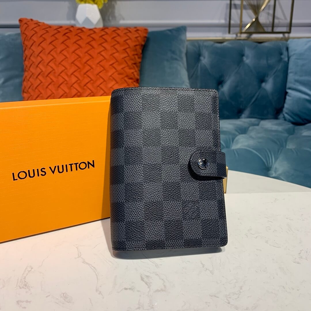 Louis Vuitton Damier Graphite Small Ring Agenda Cover R20005