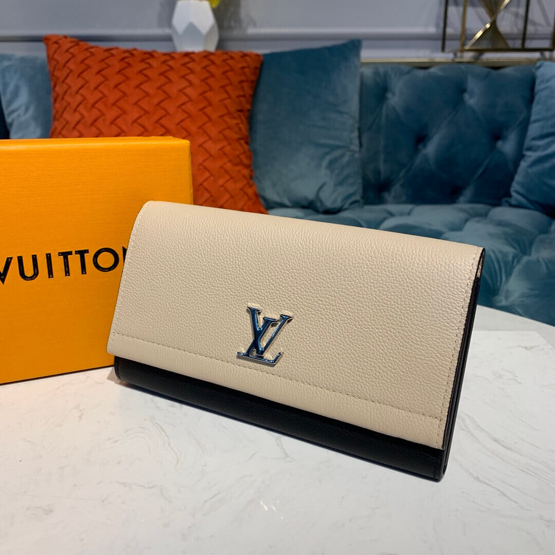 Louis Vuitton Lockme II Wallet M62350 Beige/Black
