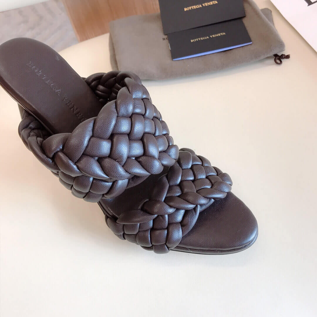 Bottega Veneta BV Curve Sandals 621213 Dark Coffee