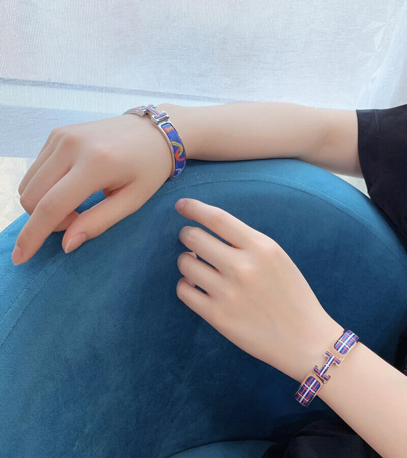 Hermes Clic H Tartan Bracelet H705