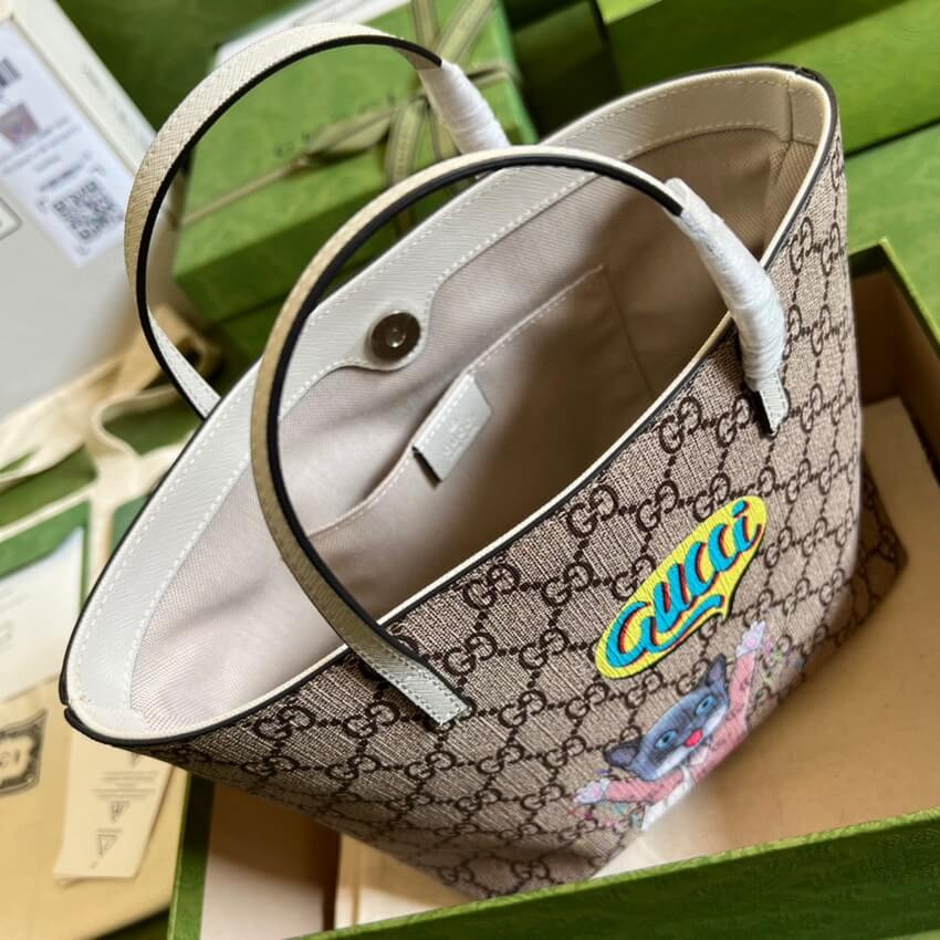 Gucci Childrens Cat Print Tote 410812