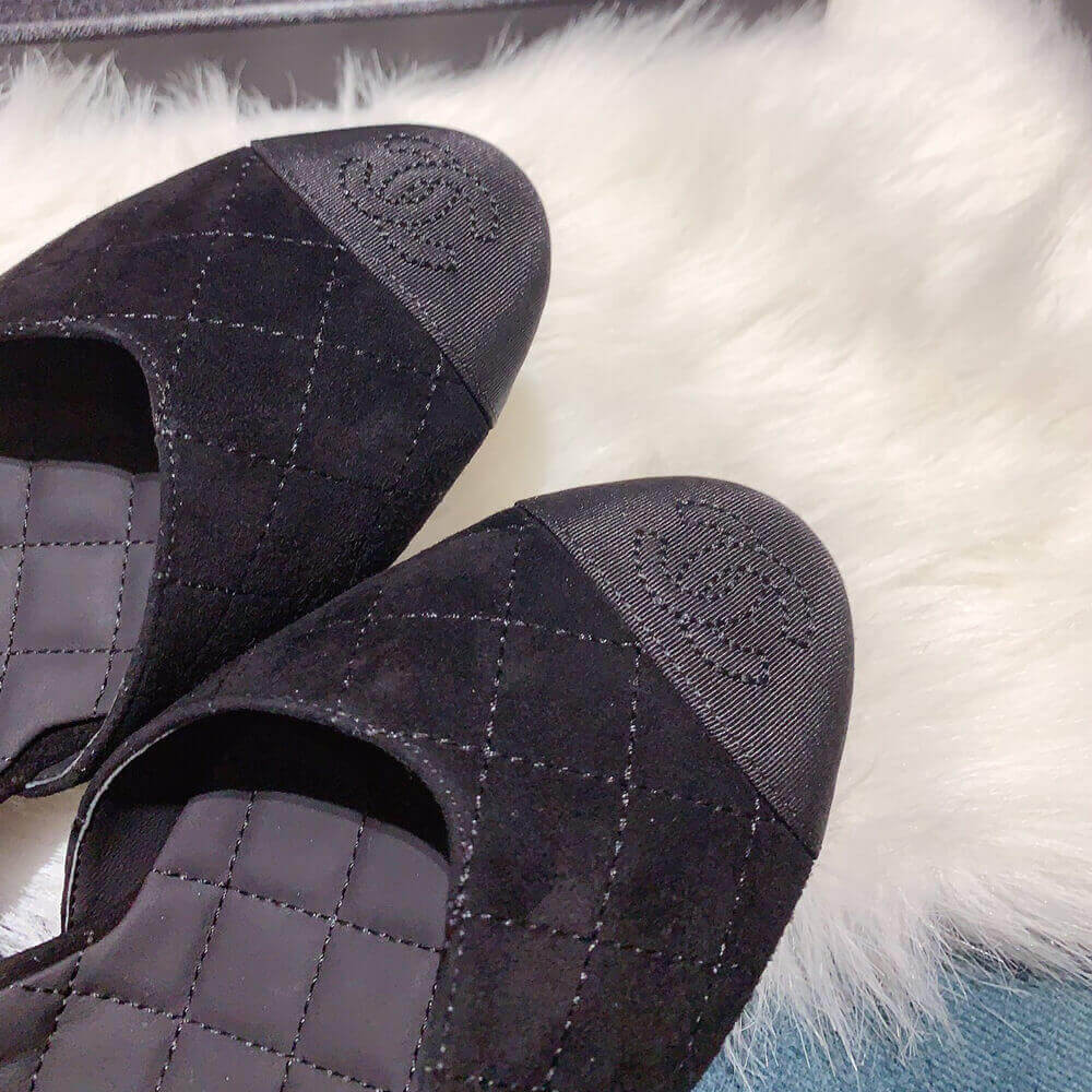 Chanel Suede Calfskin & Grosgrain Mary Janes G36048