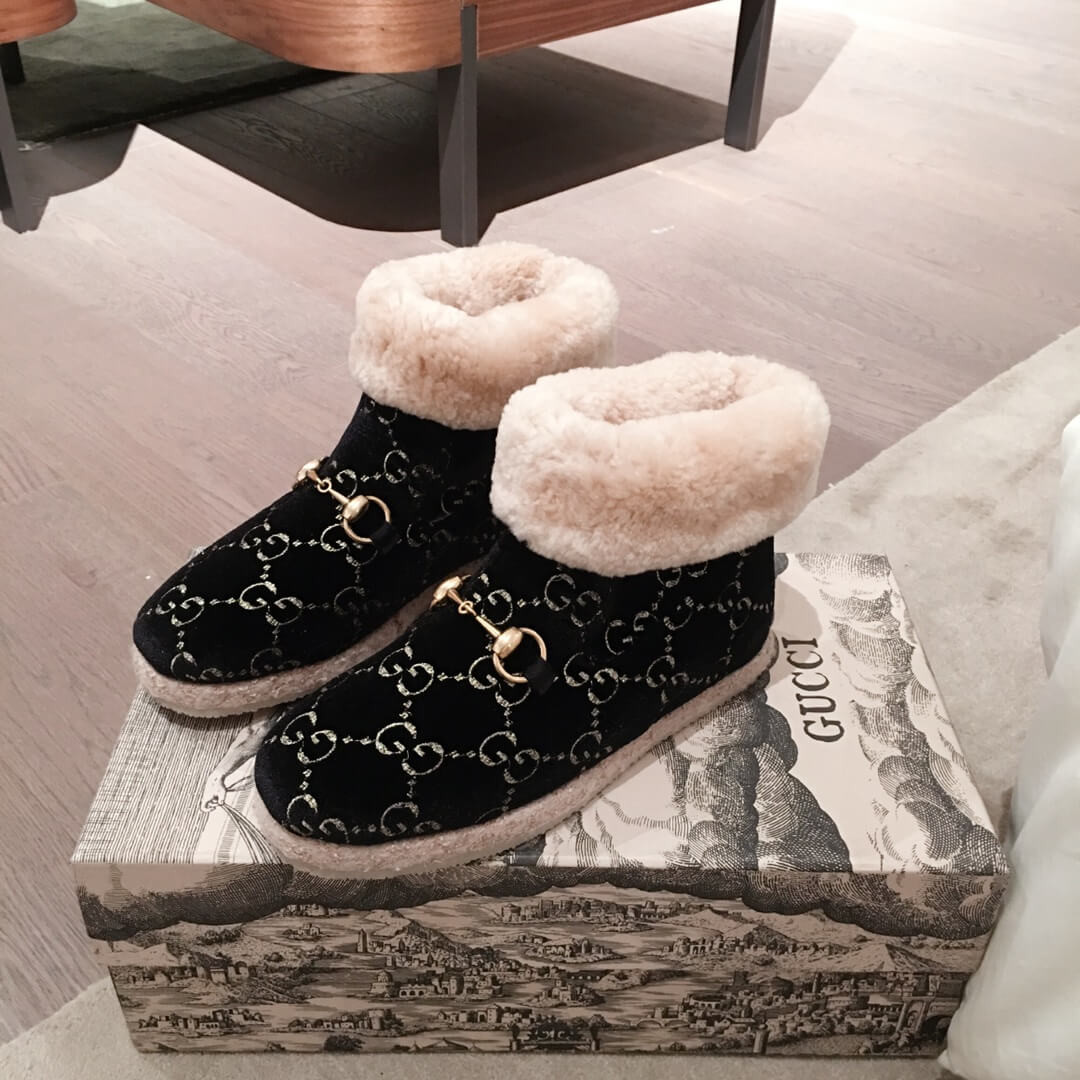 Gucci Fria GG Wool-Blend Ankle Boots 433868