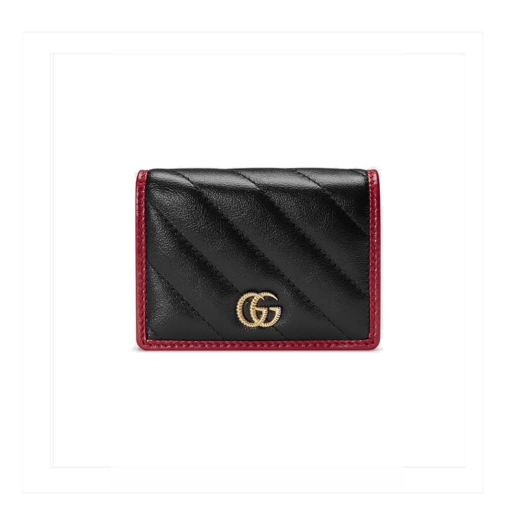 Gucci GG Marmont Card Case Wallet 573811 Black