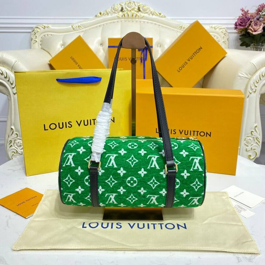 Louis Vuitton Monogram Jacquard Velvet Papillon Bag M46206 Green