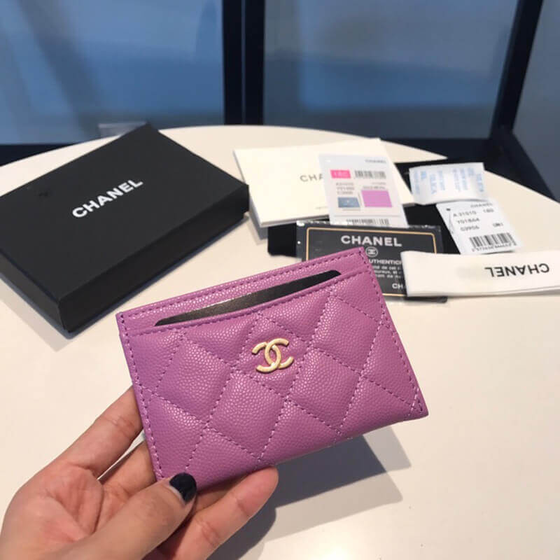 Chanel Grainy Calfskin Classic Card Holder A31510