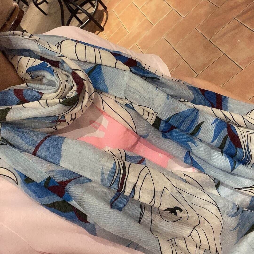 Chanel Cashmere CC Scarf A0341