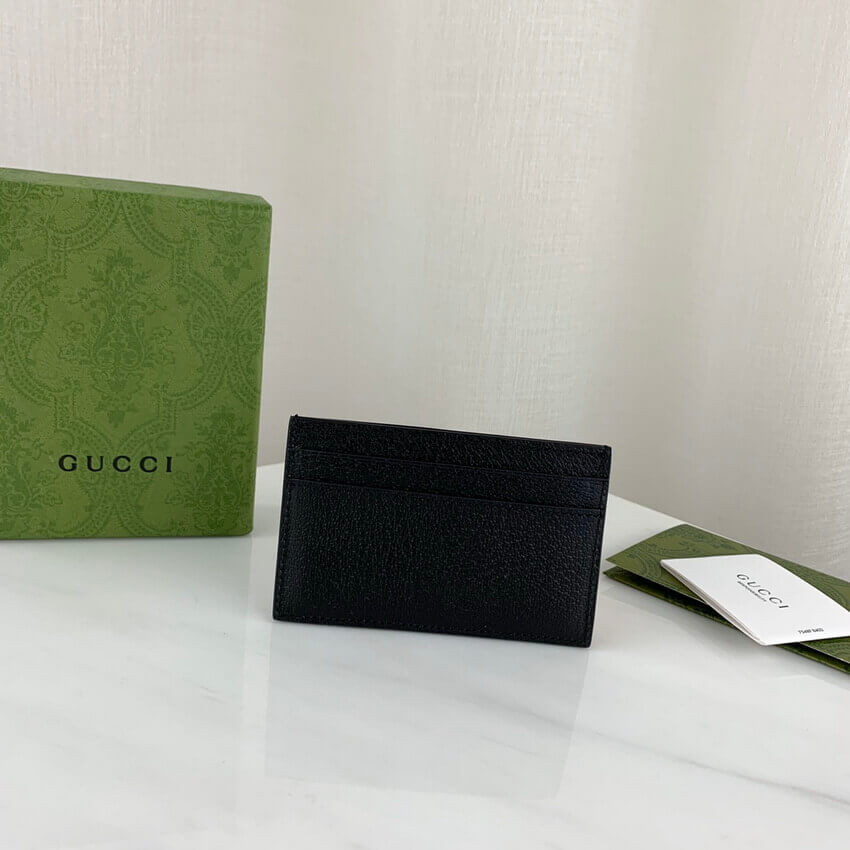 Gucci GG Marmont Metal-Free Tanned Leather Card Case 657588